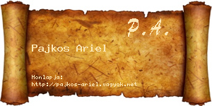 Pajkos Ariel névjegykártya